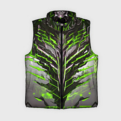 Женский жилет Киберпанк доспех зелёный, цвет: 3D-черный