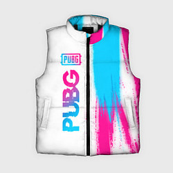 Женский жилет PUBG neon gradient style по-вертикали, цвет: 3D-черный