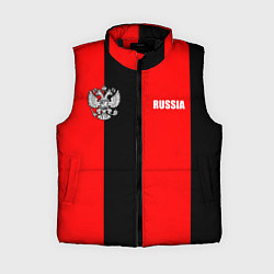 Женский жилет Красный и черный - герб РФ, цвет: 3D-черный