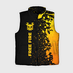 Женский жилет Free Fire - gold gradient по-вертикали, цвет: 3D-черный
