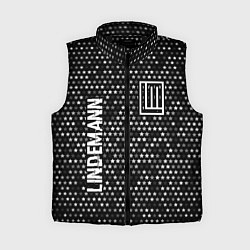 Женский жилет Lindemann glitch на темном фоне вертикально, цвет: 3D-черный