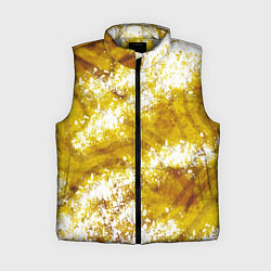 Женский жилет Желто-белая абстракция, цвет: 3D-светло-серый