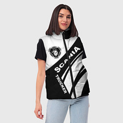 Женский жилет Scania дальнобойщик, цвет: 3D-черный — фото 2