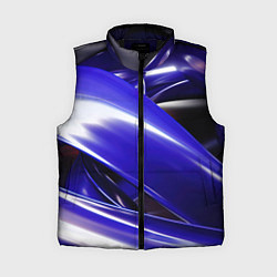 Женский жилет Blue black abstract, цвет: 3D-черный