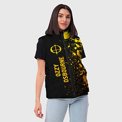 Женский жилет Ozzy Osbourne - gold gradient по-вертикали, цвет: 3D-черный — фото 2