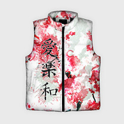 Женский жилет Японский стиль иероглифы