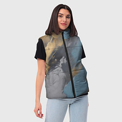 Женский жилет Мазки краски - нейросеть, цвет: 3D-черный — фото 2