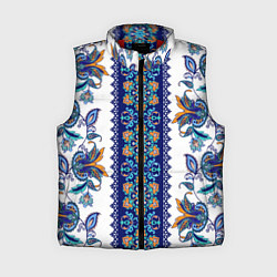 Женский жилет Цветочный этнический орнамент, цвет: 3D-красный