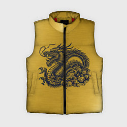 Женский жилет Дракон на золоте