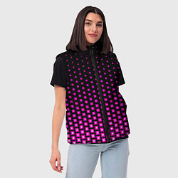 Женский жилет Розовые квадраты, цвет: 3D-светло-серый — фото 2