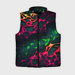 Женский жилет Яркая абстракция в стиле камуфляжа, цвет: 3D-светло-серый