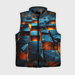 Женский жилет Темные плитки в лаве, цвет: 3D-черный