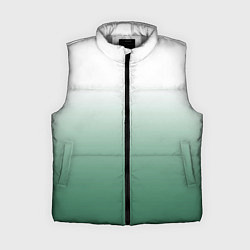 Женский жилет Туманный градиент бело-зелёный, цвет: 3D-светло-серый