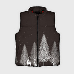 Женский жилет Олени в лесу, цвет: 3D-красный