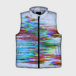 Женский жилет Синий и красный глитч