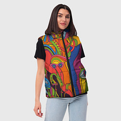 Женский жилет Психоделика и третий глаз, цвет: 3D-красный — фото 2