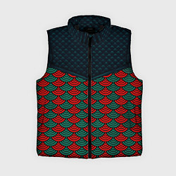 Женский жилет Стёжка: драконья чешуя, цвет: 3D-черный