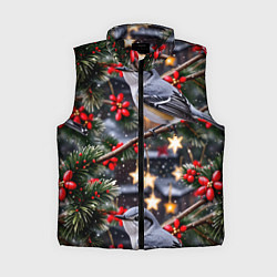 Женский жилет Рождественская птица пересмешник