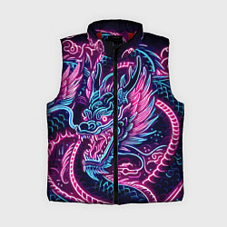Женский жилет Neon Japanese dragon - irezumi, цвет: 3D-красный