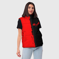 Женский жилет Алиса рок группа краски альбом, цвет: 3D-красный — фото 2