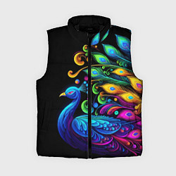 Женский жилет Neon peacock - art, цвет: 3D-черный