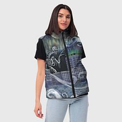 Женский жилет Черная пурга, цвет: 3D-красный — фото 2