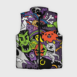 Женский жилет Страшно веселые монстры, цвет: 3D-черный