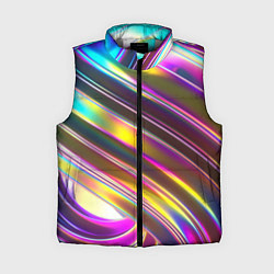 Женский жилет Неоновый скрученный металл разноцветный, цвет: 3D-светло-серый