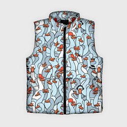 Женский жилет Стадо гусей серо-голубых