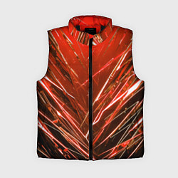 Женский жилет Красные ломаные молнии, цвет: 3D-черный