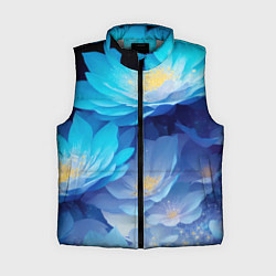 Женский жилет Волшебные цветы блестящие