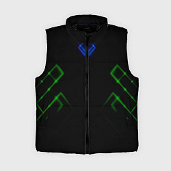 Женский жилет Зелёный неон абстракция