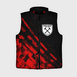 Женский жилет West Ham sport grunge, цвет: 3D-красный