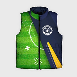 Женский жилет Manchester United football field, цвет: 3D-черный
