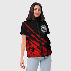 Женский жилет AC Milan sport grunge, цвет: 3D-красный — фото 2
