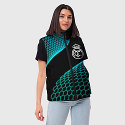 Женский жилет Real Madrid football net, цвет: 3D-черный — фото 2
