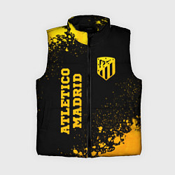 Женский жилет Atletico Madrid - gold gradient вертикально, цвет: 3D-черный