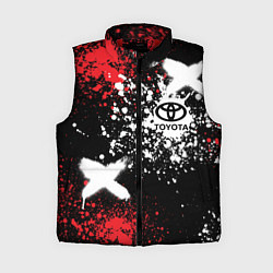 Женский жилет Тойота на фоне граффити и брызг красок, цвет: 3D-красный