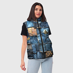 Женский жилет Значок архитектора на джинсах, цвет: 3D-светло-серый — фото 2