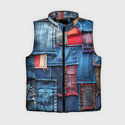 Женский жилет Джинсовая форма электрика, цвет: 3D-черный