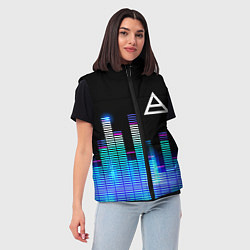 Женский жилет Thirty Seconds to Mars эквалайзер, цвет: 3D-черный — фото 2