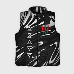Женский жилет The witcher - белые разводы, цвет: 3D-черный