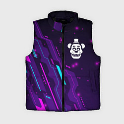 Женский жилет FNAF neon gaming, цвет: 3D-черный