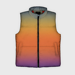 Женский жилет Градиент цвета заката, цвет: 3D-красный