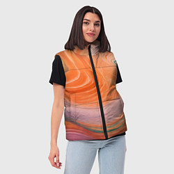Женский жилет Мраморный паттерн, цвет: 3D-черный — фото 2