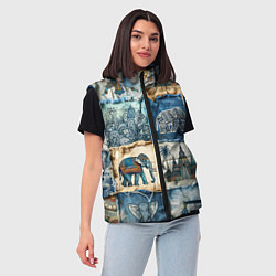Женский жилет Пэчворк из Тайланда, цвет: 3D-красный — фото 2