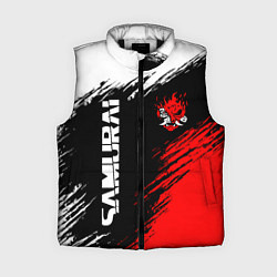 Женский жилет Самурай лого - киберпанк 2077, цвет: 3D-черный