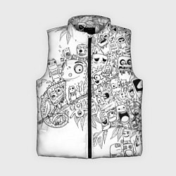 Женский жилет Дудлы с хамелеоном, цвет: 3D-светло-серый