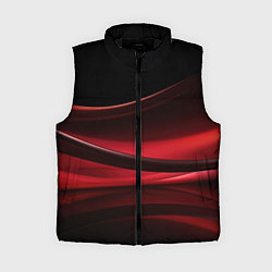 Женский жилет Темная красная абстракция на черном фоне, цвет: 3D-черный