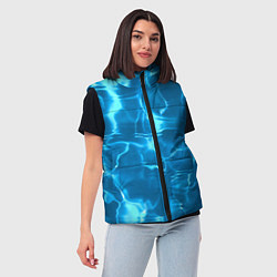Женский жилет Водная гладь текстура, цвет: 3D-светло-серый — фото 2